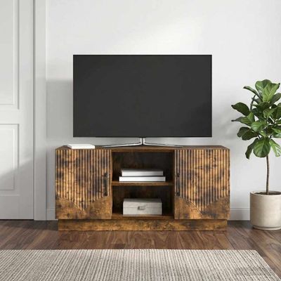vidaXL TV skrinka 102 x 34,5 x 47 cm Dymový dub Kompozitné drevo