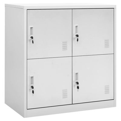 vidaXL Uzamykacia skriňa bledosivá 90x45x92,5 cm oceľová