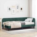 vidaXL Rohový rám postele Tmavozelená 100 x 200 cm Zamat