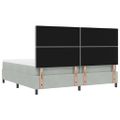 vidaXL Posteľ s pružinovým rámom Svetlosivá 200 x 200 cm Zamat