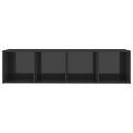 vidaXL TV skrinky 2 ks lesklé sivé 142,5x35x36,5 cm drevotrieska