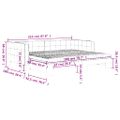 vidaXL Rozkladacia denná posteľ s matracmi tmavozelená 90x200 cm zamat