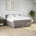 vidaXL Boxspring posteľ s matracom sivohnedý 200x200 cm látka