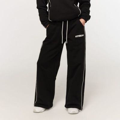 Dámske tepláky Varsity Black - GymBeam, veľkosť XS, 100% bavlna