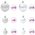 vidaXL Umelý vianočný stromček s 300 LED-i Biela 180 cm PVC a oceľ