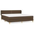 vidaXL Boxspring posteľ s matracom tmavohnedá 160x200 cm látka