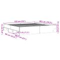 vidaXL Posteľný rám bez matraca dymový dub 180x200 cm kompozitné drevo
