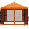 vidaXL Záhradný altánok so bočnými stenami 4 × 3 m Oranžová
