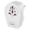 Cestovný univerzálny adaptér EMOS P0055U pre cudzincov do strednej Európy, 1×USB-C, 1×USB-A