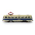 Kovová česká retro električka modrá 16 cm PRAGUE - otváracie dvere
