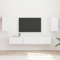 vidaXL Zostava TV skriniek 5 ks Biela Kompozitné drevo