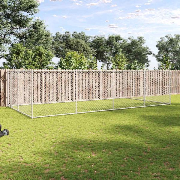 vidaXL Vonkajšia voliéra pre psy 7,6x3,8x1,9 m