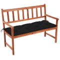 vidaXL Záhradná lavička s podložkou 120 cm akáciový masív