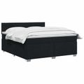 vidaXL Posteľ boxspring s matracom Čierna 140 x 190 cm Látka