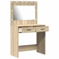 vidaXL Toaletný stolík Sonoma dub 78,5 x 41 x 135 cm Kompozitné drevo