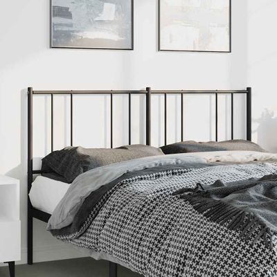 vidaXL Kovové náhradné čelo postele čierne 150 cm