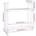 vidaXL Stojan na palivové drevo sivý 110x35x108,5 cm masívna borovica
