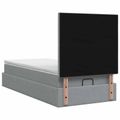 vidaXL Ottoman posteľ s matracom a LED Svetlosivá 80 x 200 cm Látka