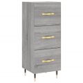 vidaXL Komoda sivý dub sonoma 34,5x34x90 cm spracované drevo