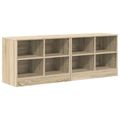 vidaXL Skriňa pod posteľ s poličkou 2 ks Dub sonoma 66 x 33 x 48 cm