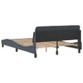 vidaXL Rám postele Dover tmavosivá 120x200 cm zamat