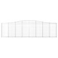 vidaXL Oblúkový gabionový kôš 400x30x100/120 cm pozinkované železo
