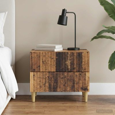 vidaXL Nočný stolík Staré drevo 62 x 34,5 x 48 cm Kompozitné drevo