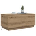 vidaXL Konferenčný stolík s LED svetlami dub artisan 90x50x40 cm