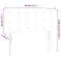 vidaXL Čelo postele s LED biele 80x5x78/88 cm umelá koža