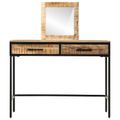 vidaXL Toaletný stolík Hnedá 100 x 40 x 120 cm Mangový masív