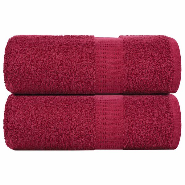 vidaXL Utierky na umývanie FROGN 2 ks bordové 30x30 cm 360 g/m²