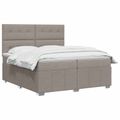vidaXL Posteľ boxspring s matracom Sivohnedá 140 x 190 cm Látka