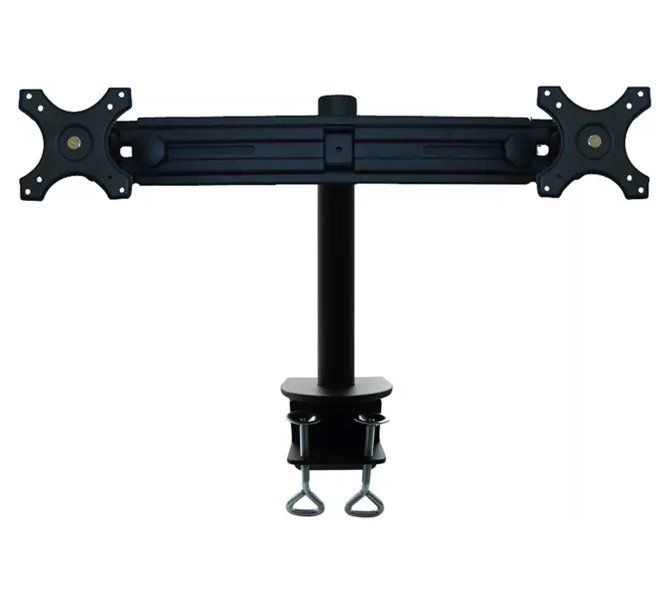 Neomounts FPMA-D700D/Držák displeje/na stůl/10-30"/svorka/VESA 100X100/nosn. 2x8kg/2 displeje/černý Držák, VESA, stolní, pro 2 ploché monitory, úhloprícka 19"-30", náklon 180°, otácení 180°, rotace 360°, nosnost 16kg, cerný