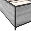 vidaXL Posteľný rám sivý sonoma 90x190 cm kompozitné drevo a kov