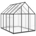 vidaXL Skleník s podkladovým rámom antracitový 224x169x195 cm hliník