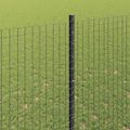 vidaXL Zvarené pletivo s podperami 10 x 1,5 m Pozinkovaná oceľ Sivá