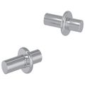 vidaXL Policová klin 2 ks Strieborná 8,6 x 8,6 x 14,6 mm Oceľ