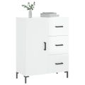 vidaXL Komoda lesklá biela 69,5x34x90 cm spracované drevo