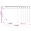 vidaXL Prvok plotu ASSEN 170 x 80 cm Oceľ Biela