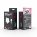 Nabíjačka Maxlife MXTC-09-65ACC PD QC 2x USB-C 1x USB 65W biela + kábel USB-C - USB-C 2,0m 100W
