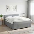 vidaXL Posteľ boxspring s matracom Svetlosivá 140 x 190 cm Látka