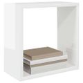 vidaXL Nástenné police 2 ks lesklé biele 30x15x30 cm