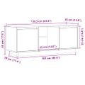 vidaXL TV skrinka biela 110,5x35x44 cm masívna borovica