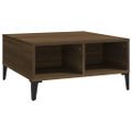vidaXL Konferenčný stolík hnedý dub 60x60x30 cm drevotrieska