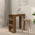 vidaXL Barový stôl+regál, hnedý dub 102x50x103,5 cm, kompozitné drevo