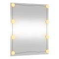 vidaXL Nástenné zrkadlo s LED svetlami 50x60 cm sklo obdĺžnik