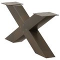vidaXL Nohy konferenčného stolíka v tvare X, 2 ks, prírodná oceľ, 70 x (30-31) cm, oceľ