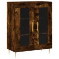 vidaXL Vysoká skrinka dymový dub 69,5x34x180 cm spracované drevo
