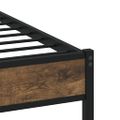 vidaXL Kovový posteľný rám bez matraca dymový dub 200x200 cm
