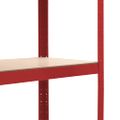vidaXL Úložné police 2 ks červené 80x40x180 cm oceľ a MDF